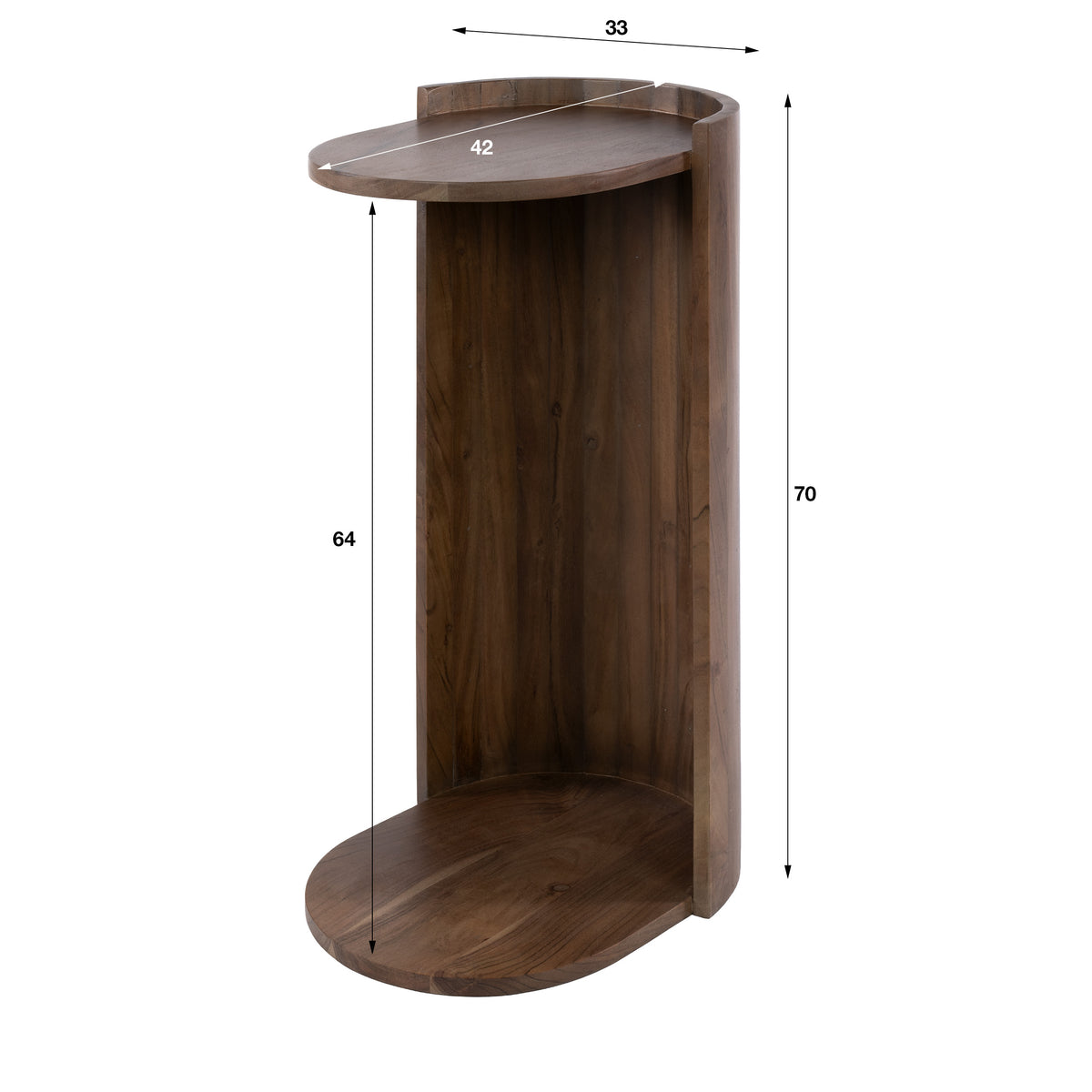 Side table Reach / Solid acacia wood brown