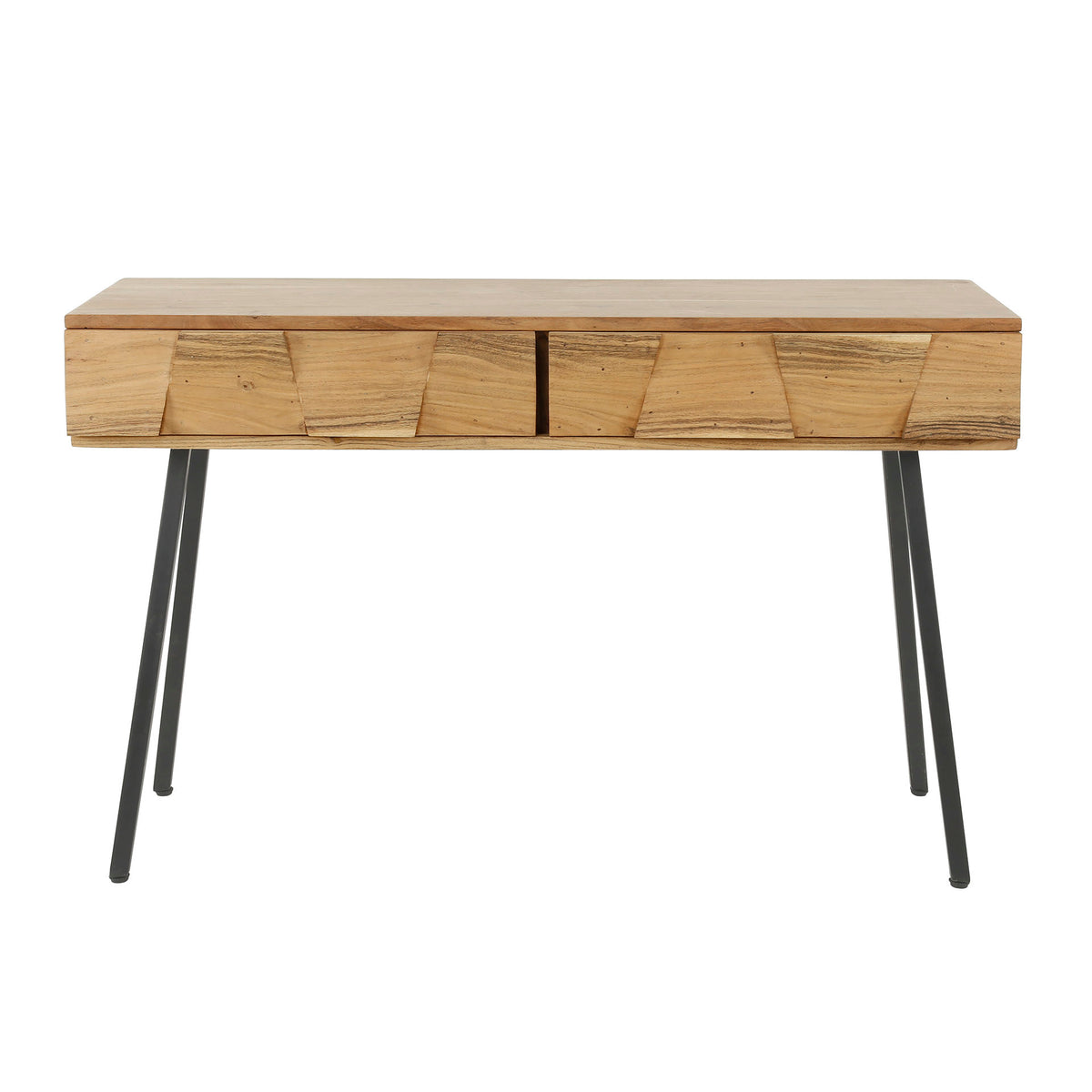Mesa de recibidor o tocador Current con 2 cajones / Acacia maciza