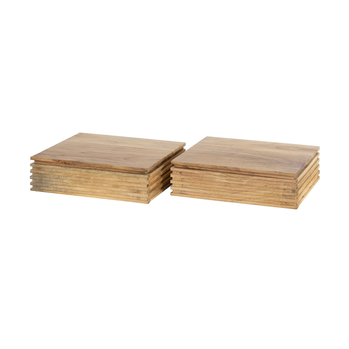 Nachttisch Tivo XS 1 Schublade 2er-Set / Massives Akazienholz