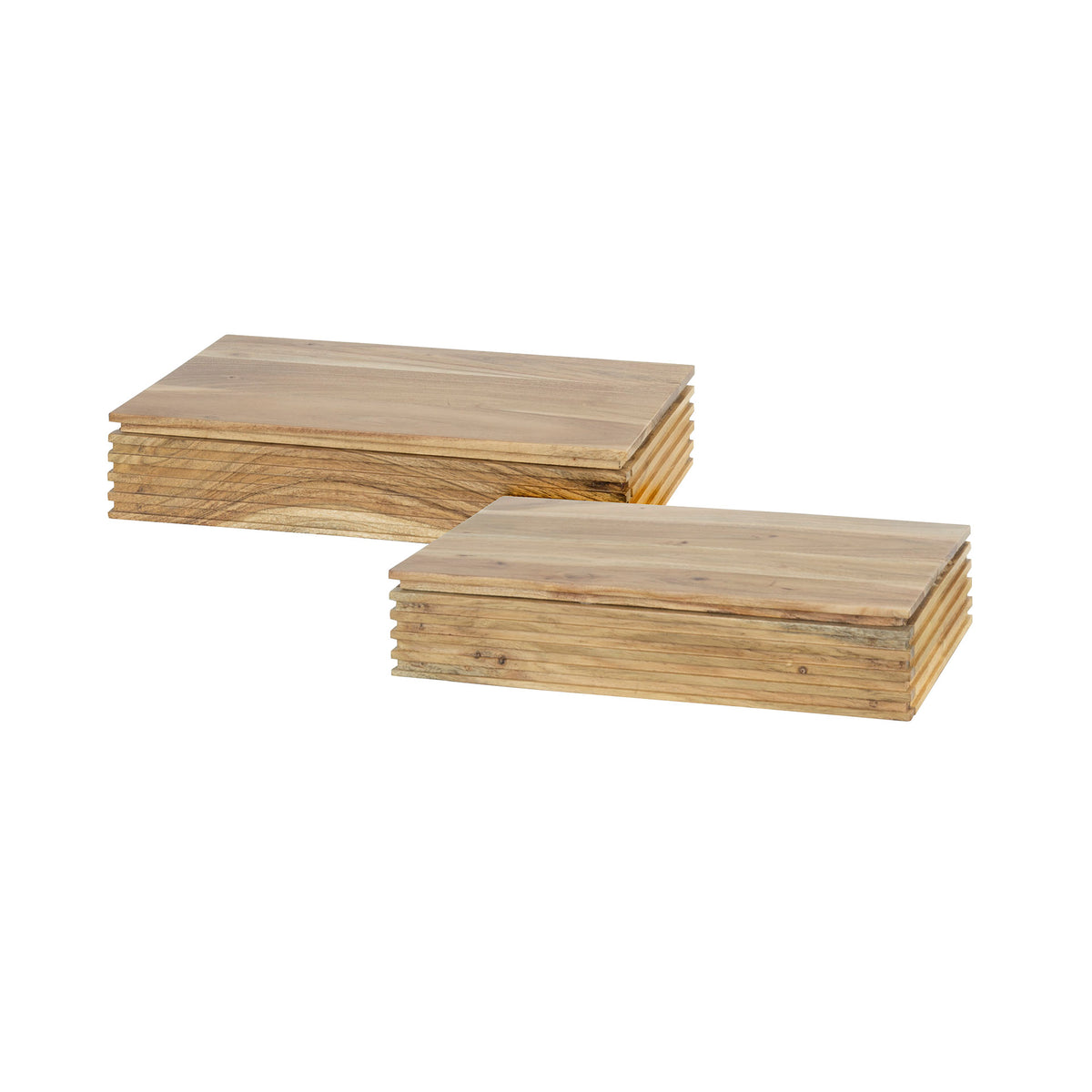 Mesita de noche Tivo L con 1 cajón, juego de 2 / acacia maciza