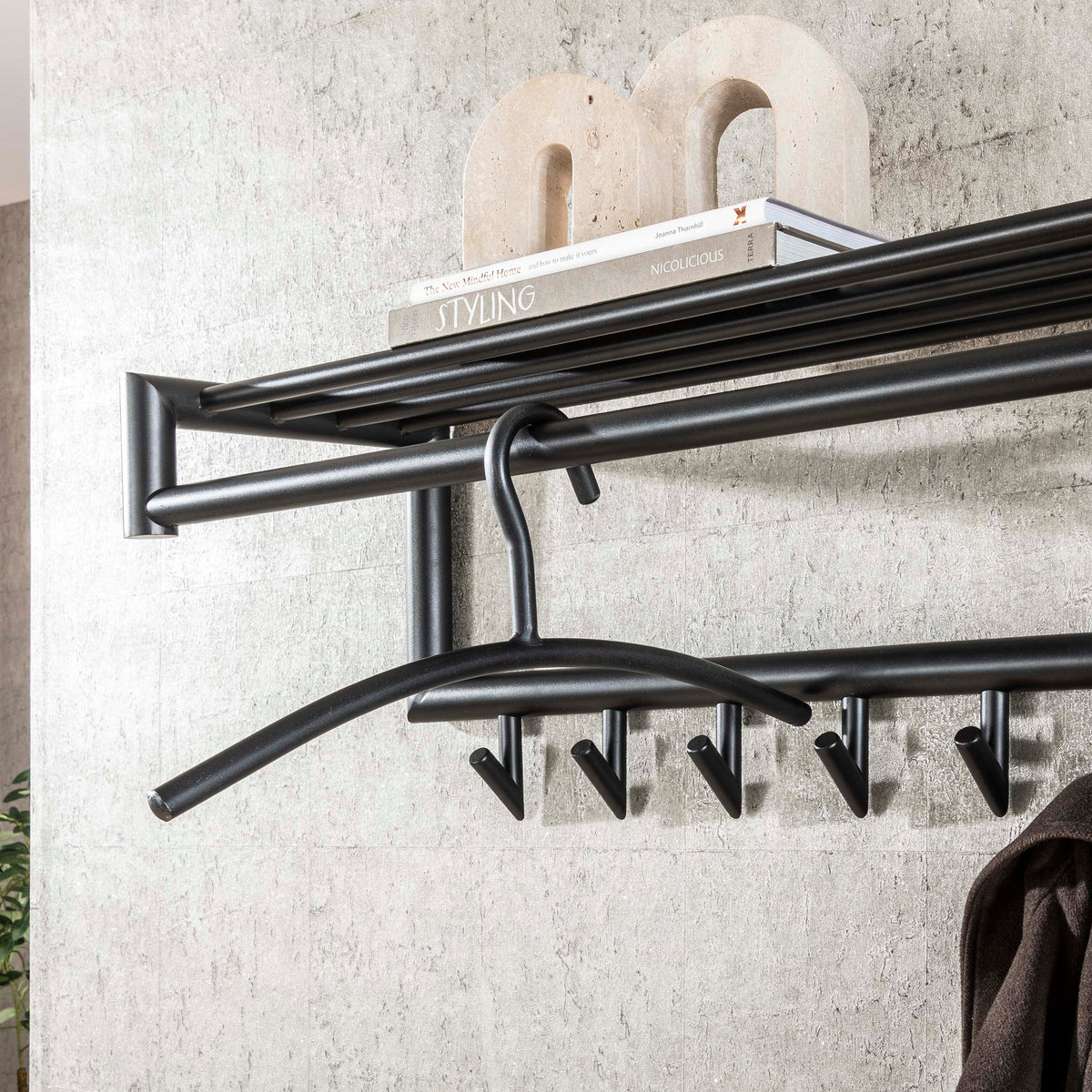 Charm coat rack hanger packed per 6 / Gunmetal