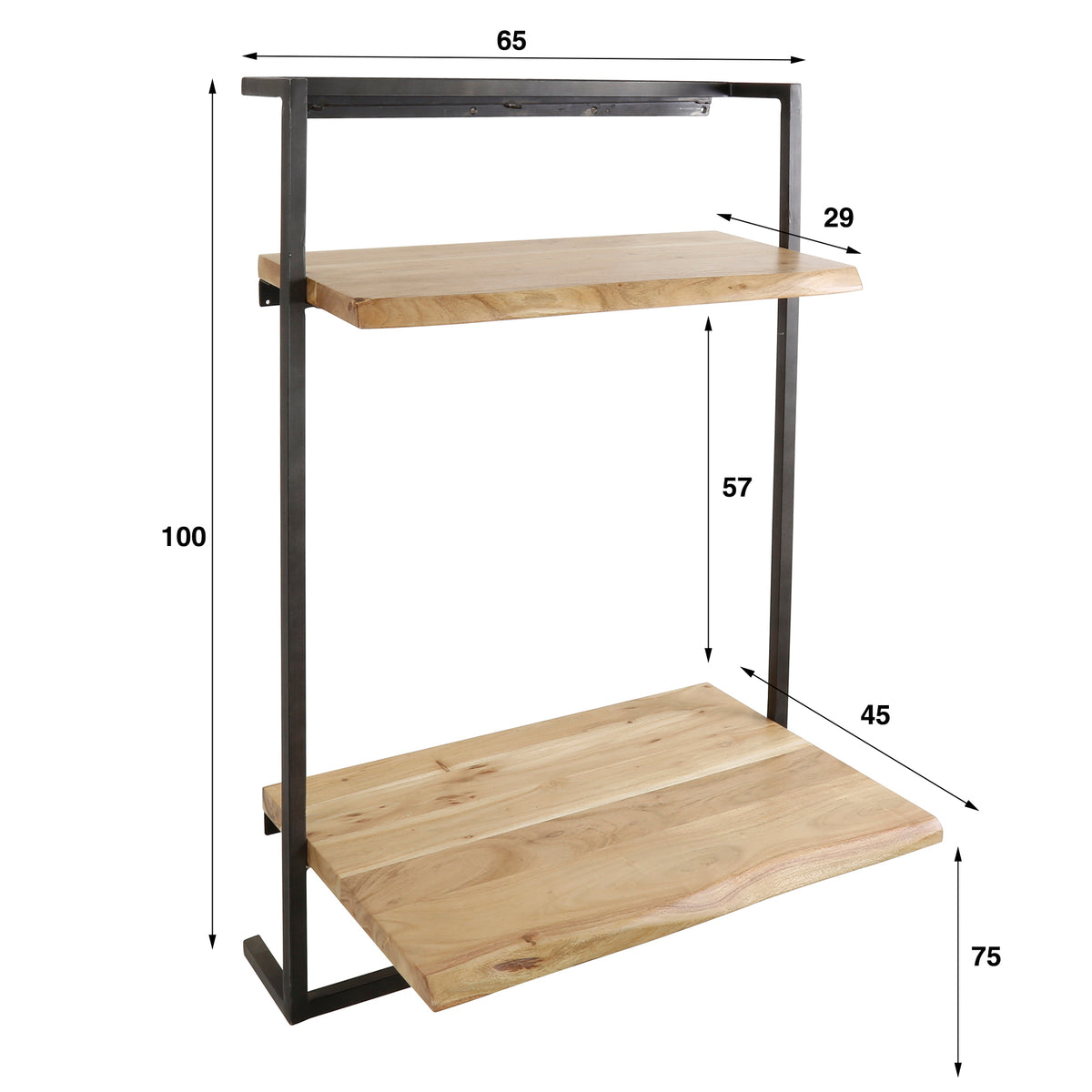 Flow Solid desk / Solid acacia