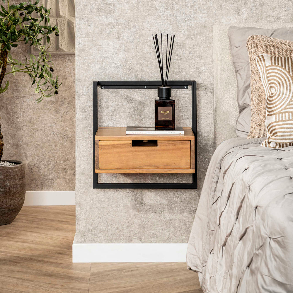 Flow Solid bedside table 1 drawer / Solid acacia