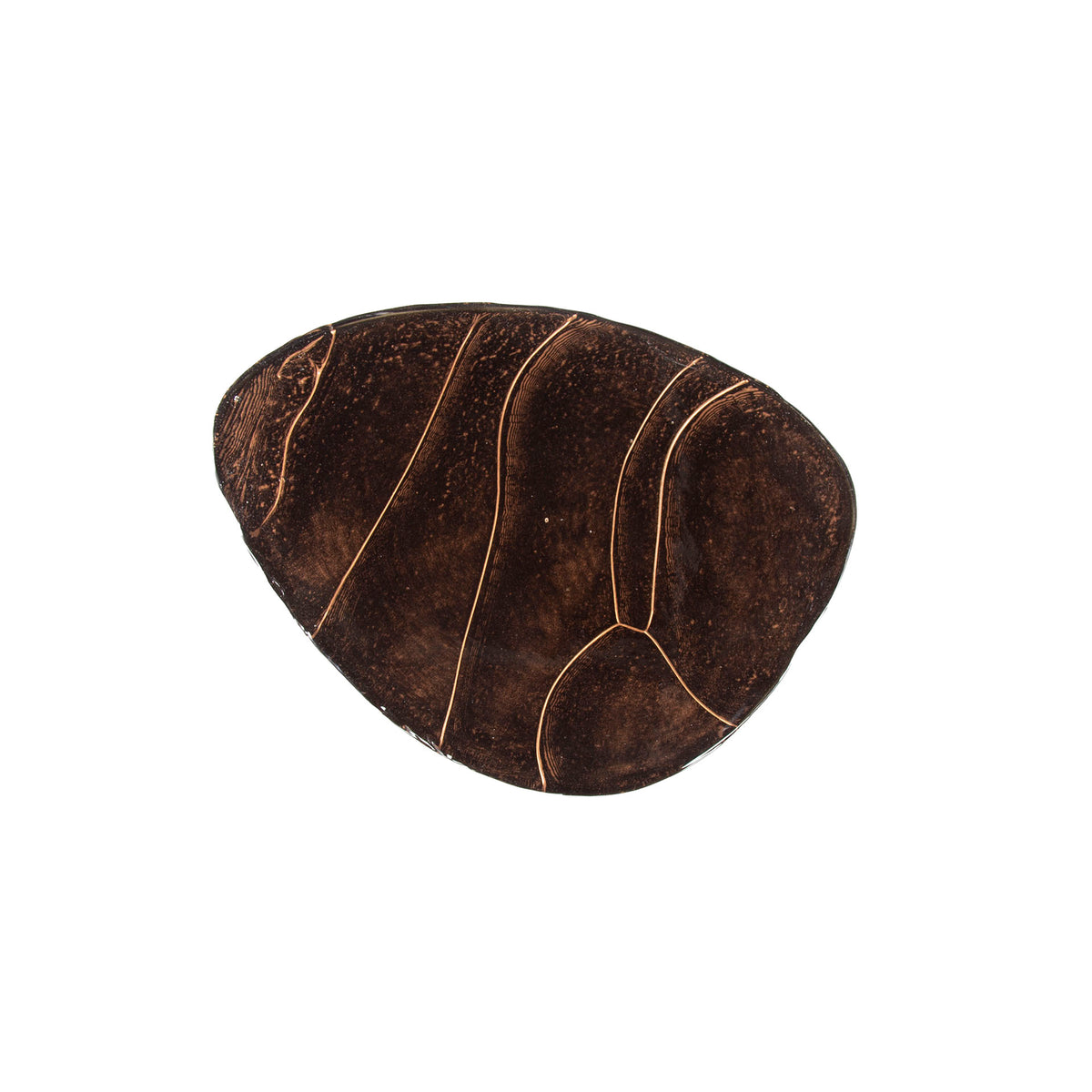 Pebble-sofabord S / Antik kobber