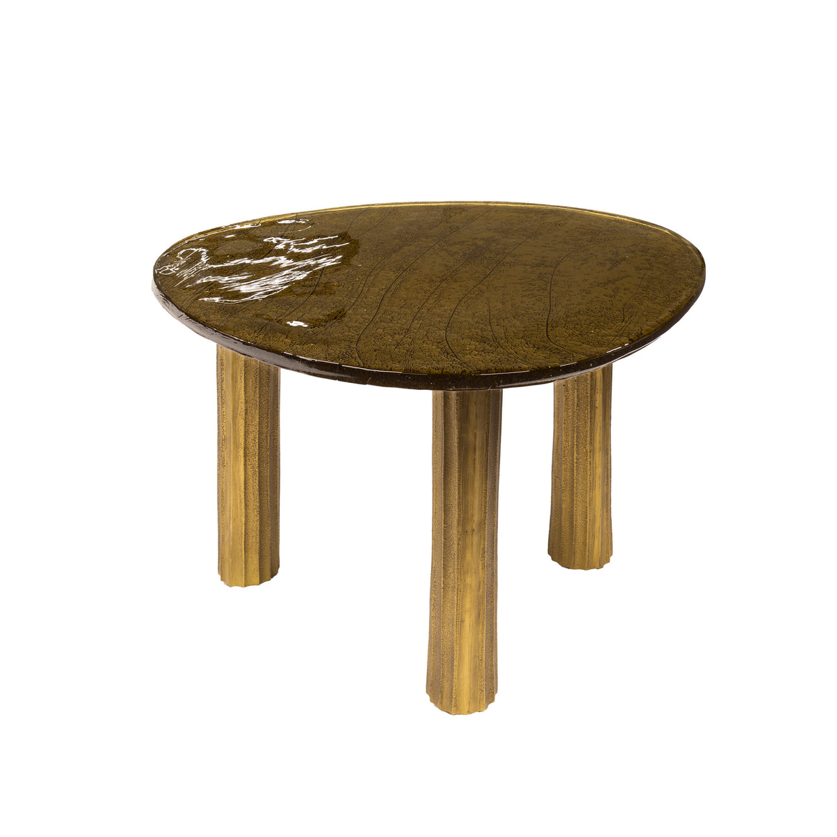 Soffbord Pebble L / Antikt guld
