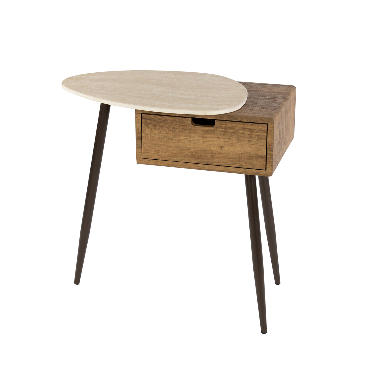 Comodino Tivaro 1 cassetto a sinistra / Ceramica travertino