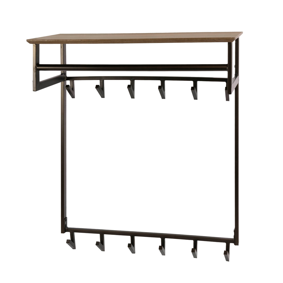 Hazel tall coat rack 2x6 hooks / Drift brown