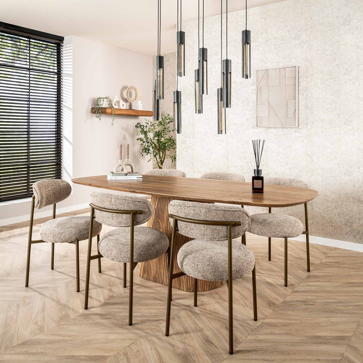Chair Radius, packed in sets of 2 / Cargo sand-brown