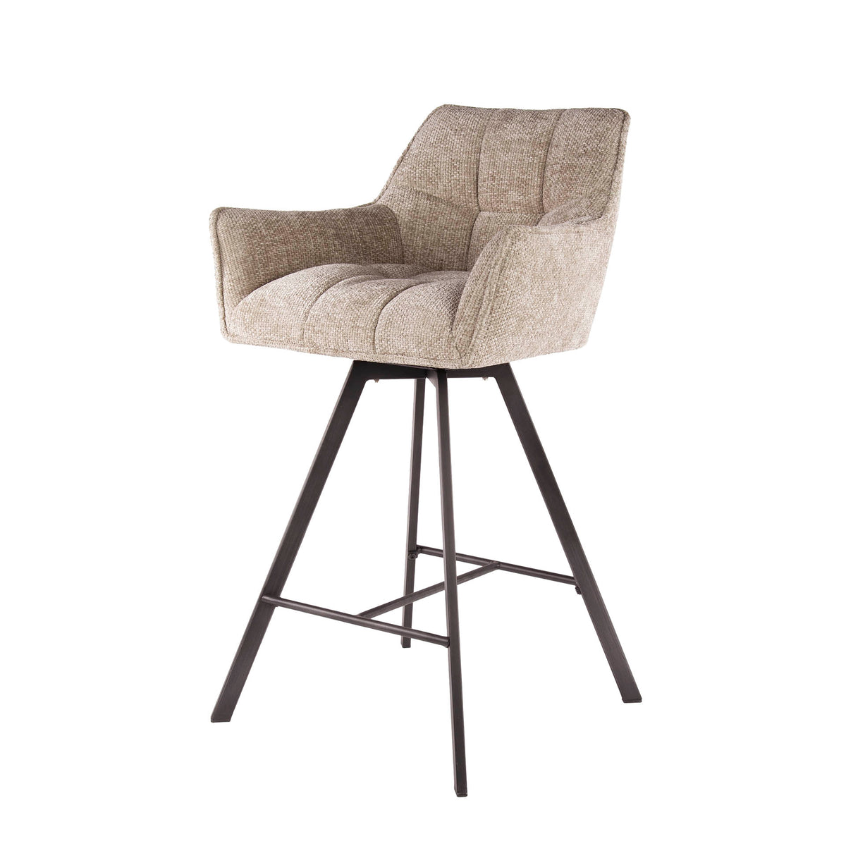 Drehbarer Barhocker Quadro, 2er-Set / Hoven sand
