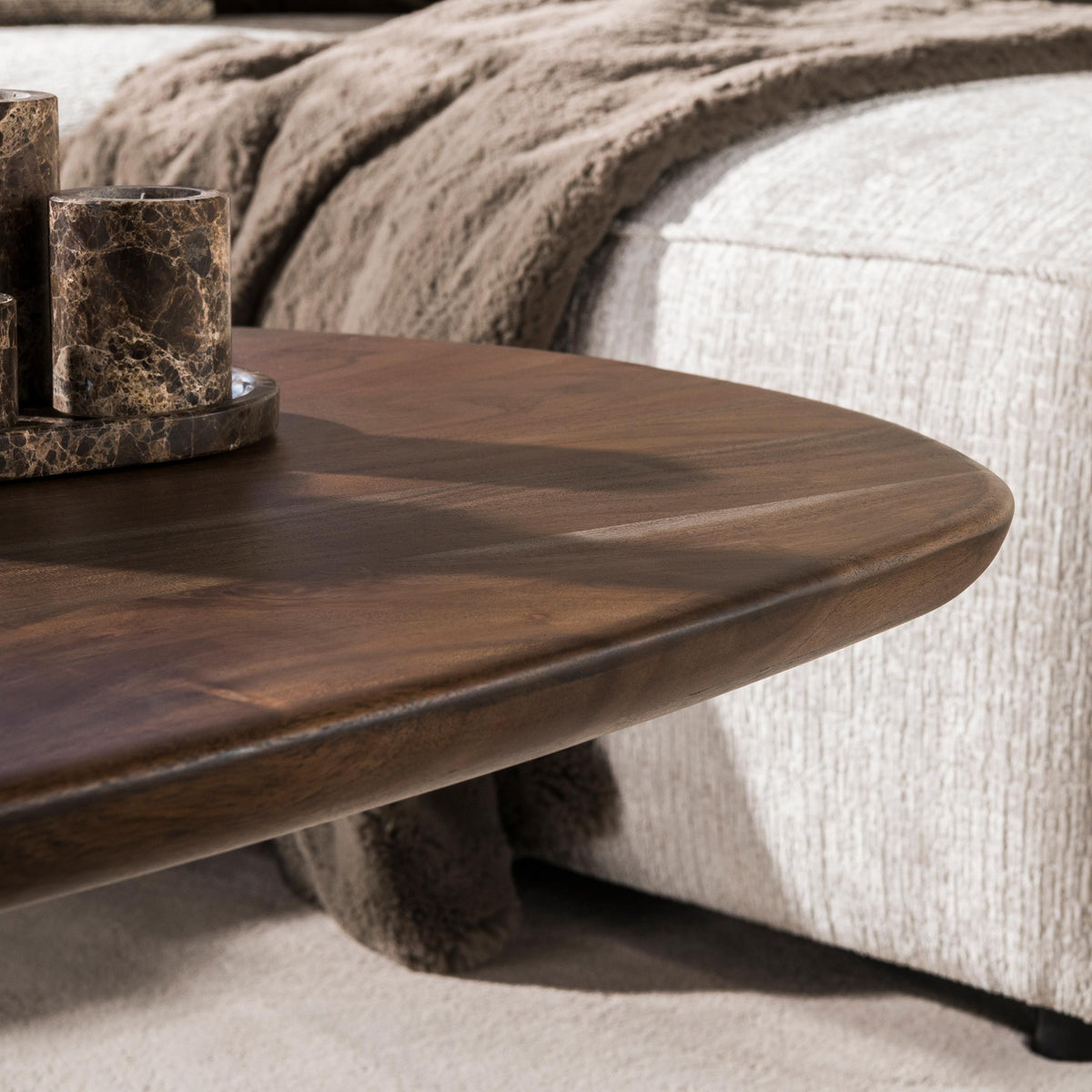Pivot coffee table 135cm / Solid acacia brown