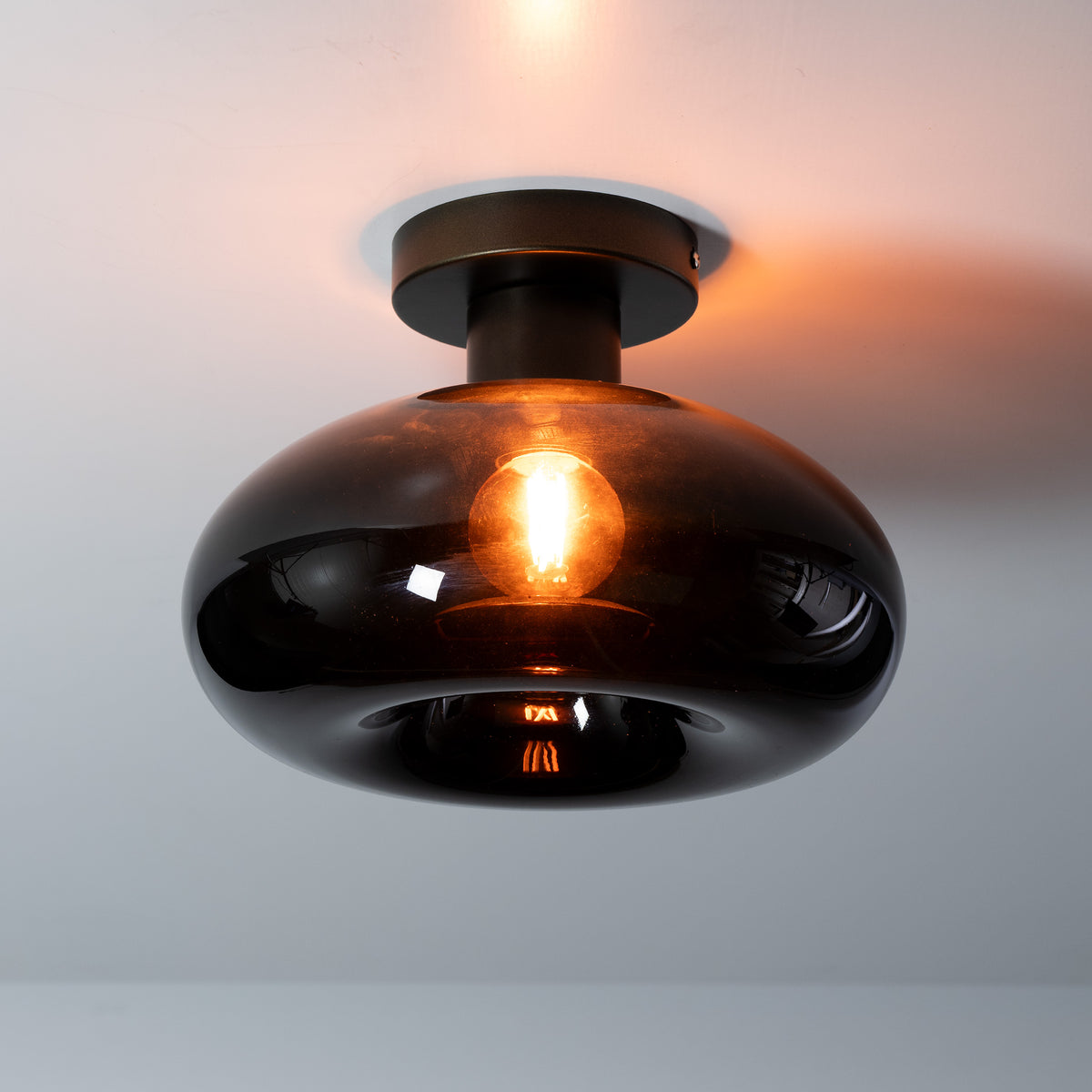 Plafond Flare med 1 lys / Siennabrun