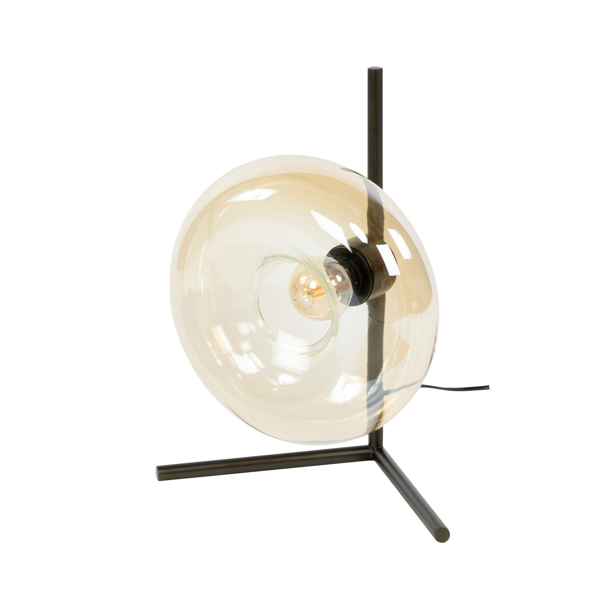 Lampa stołowa Flare 1-punktowa / bursztynowe szkło