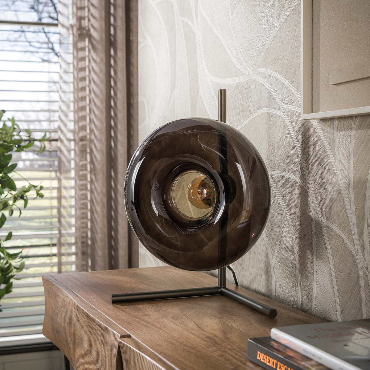 Flare table lamp, 1 light / Sienna brown