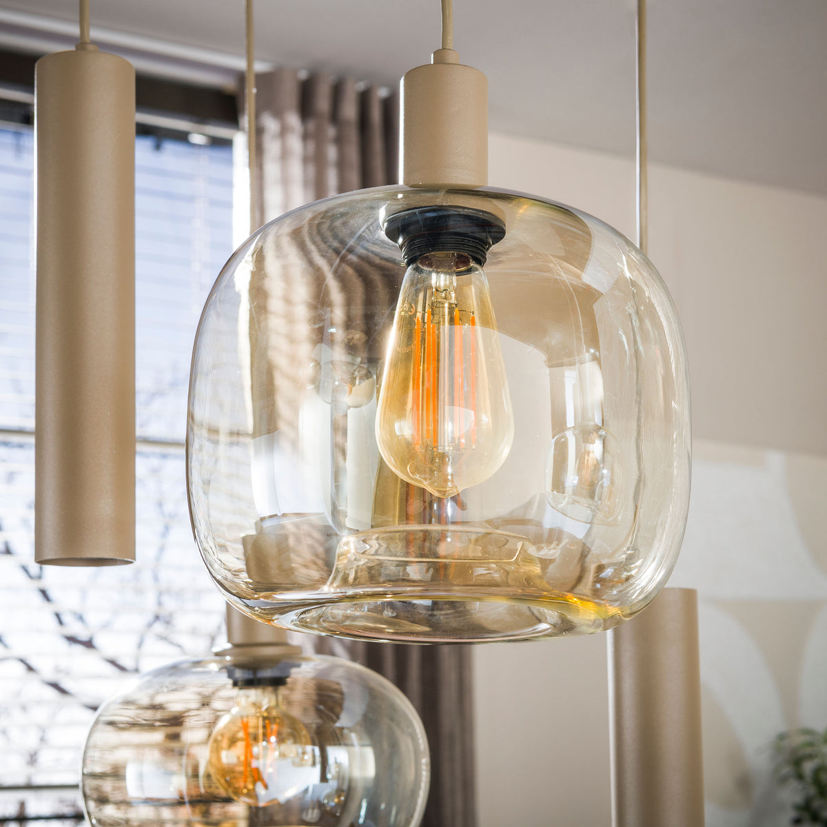 Pendellampe Solace 5+4-lyskilder / Beige