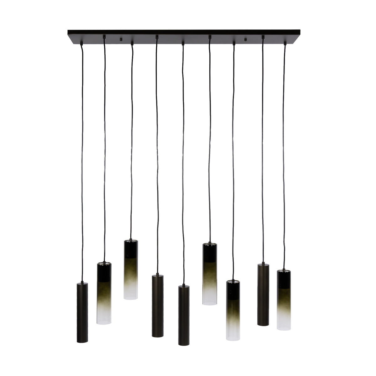 Cilindro pendellampe med 5+4 lyskilder / Sienna brun