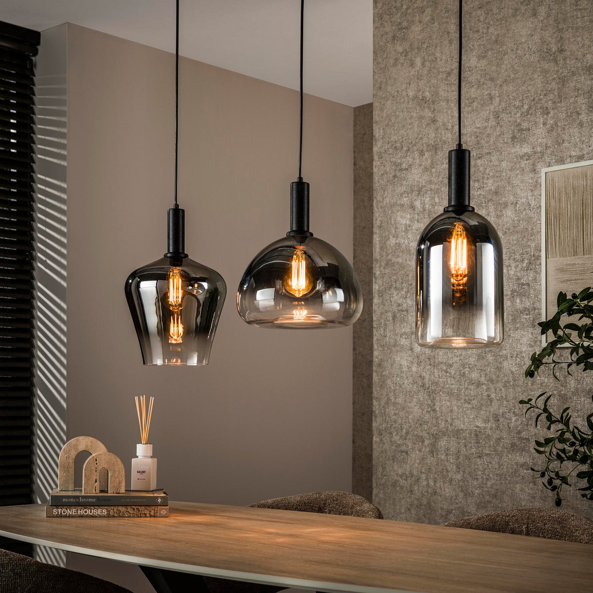 Lampa wisząca Prisma 3-punktowa / czarna Arctic