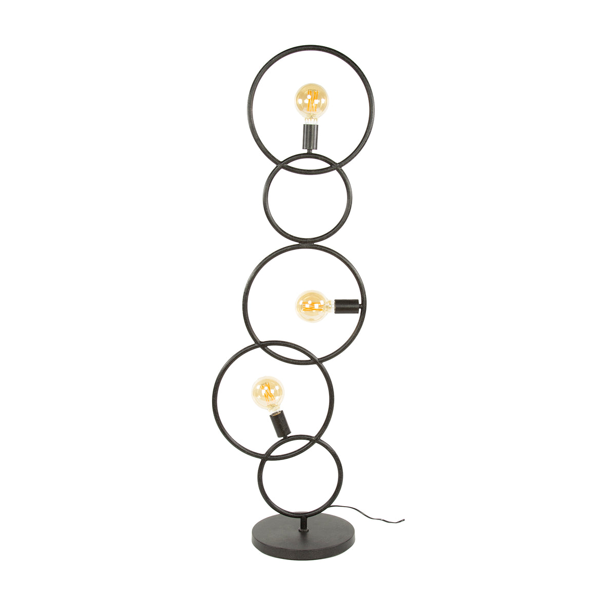 Lámpara de pie Spiral de 3 luces / Negro Artic
