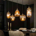 Lampa wisząca Facet, 5-punktowa / diamentowe szkło