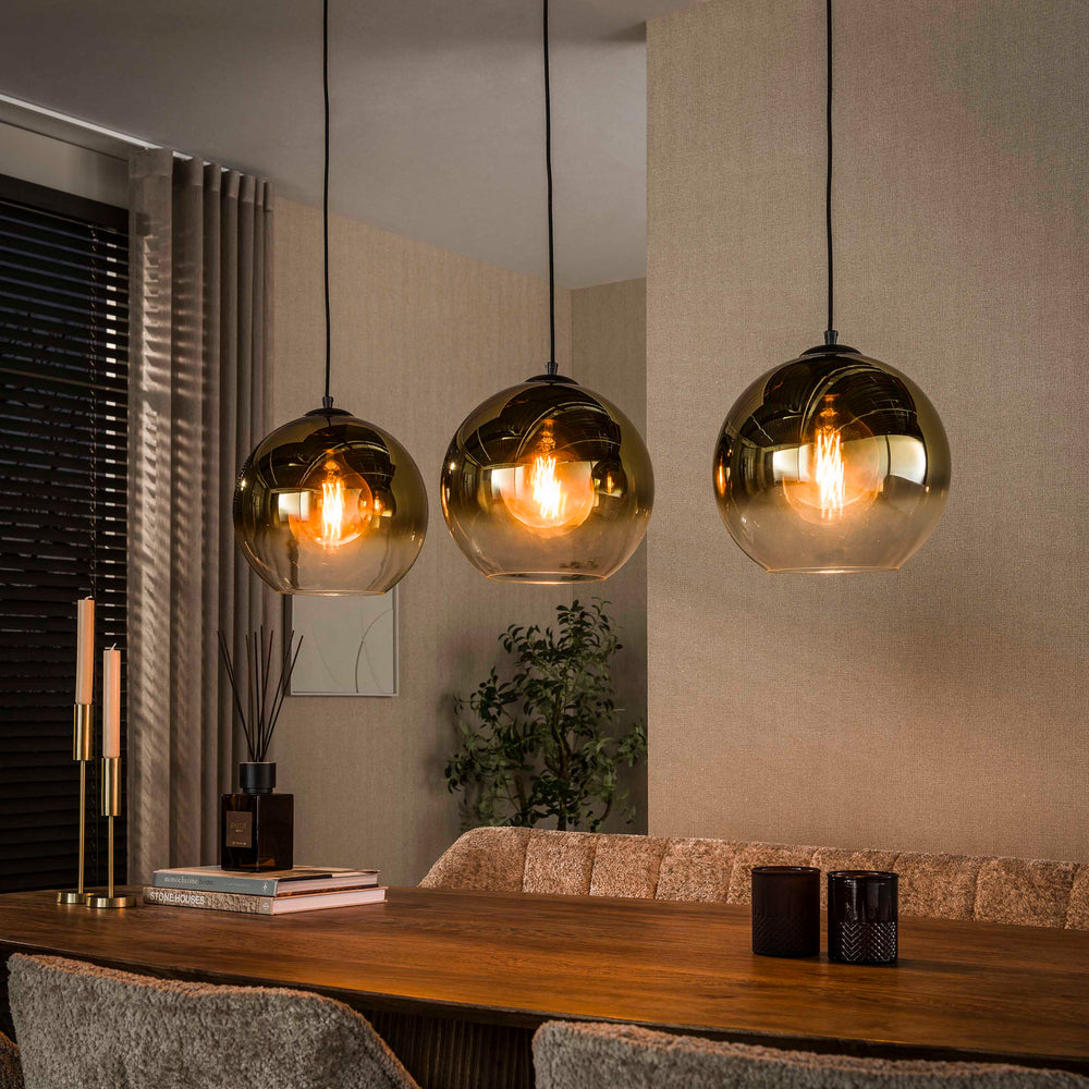 Pendellampe Sphere med 3 lyskilder / Guld