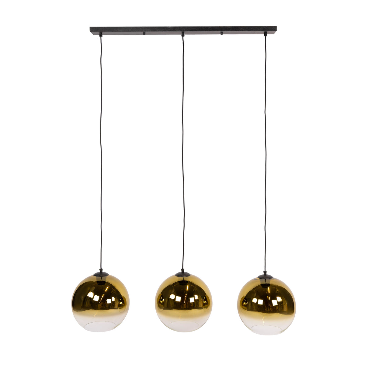 Lampa wisząca Sphere, 3-punktowa / złota