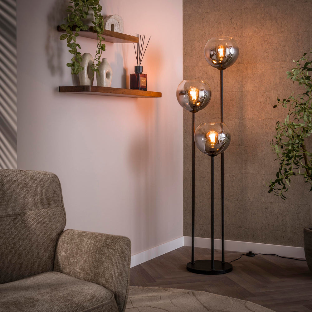 Lampa podłogowa Sphere, 3-punktowa / Artic, czarna
