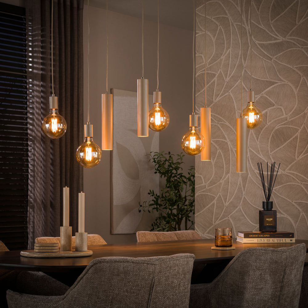 Lampa wisząca Portal 5+4-punktowa / beżowa