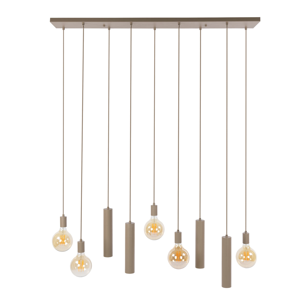 Portal pendellampe med 5+4 lyskilder / Beige