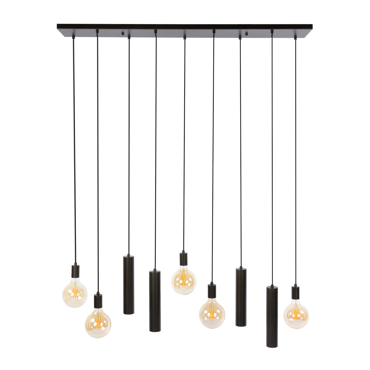 Portal pendellampe med 5+4 lyskilder / Sienna brun