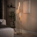 Golvlampa Lumo i trappstegsdesign med 5 ljuskällor / Beige