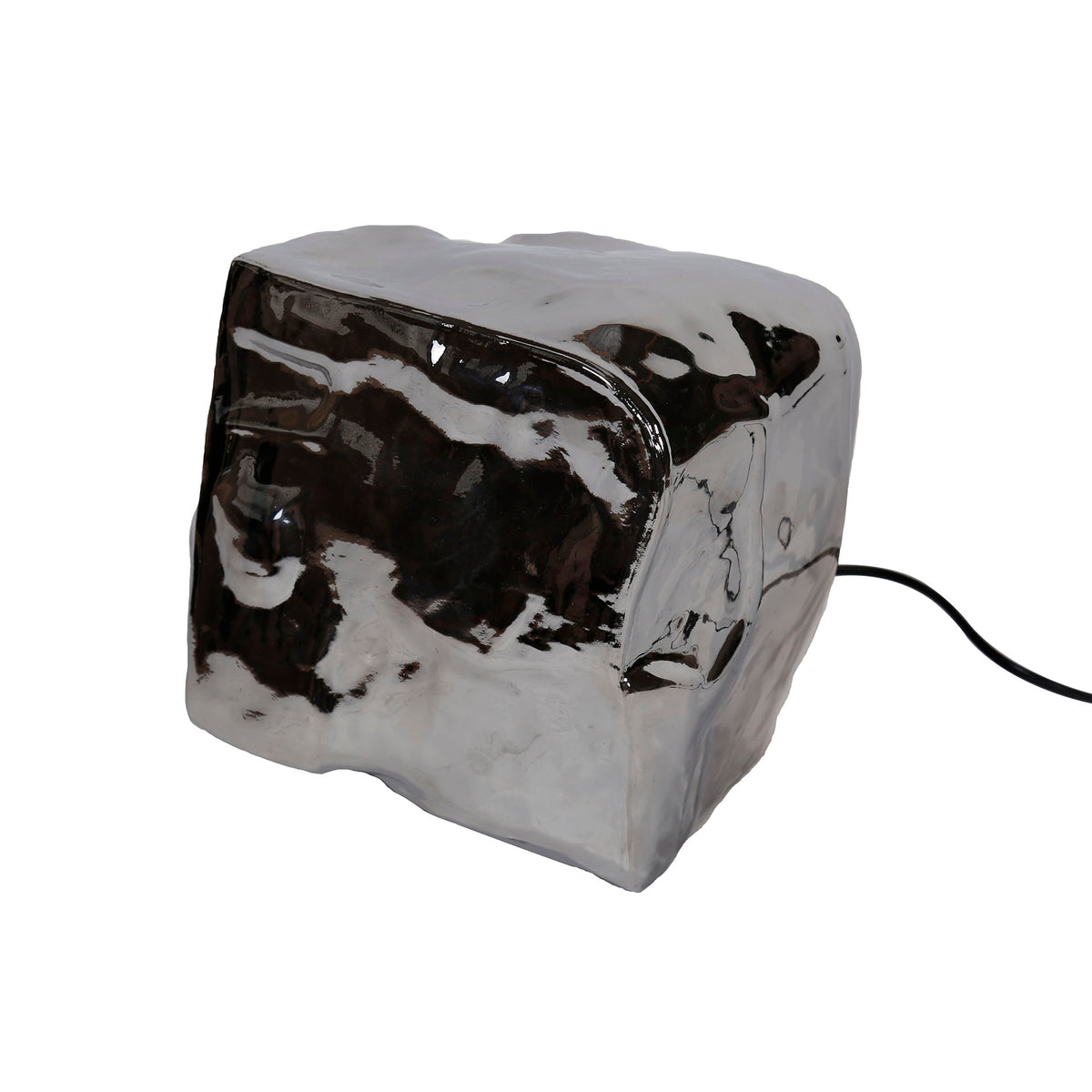Bordlampe Ice med 1 lys / kromglas