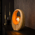 Lampada da tavolo Loop Wood a 1 luce / mango massiccio