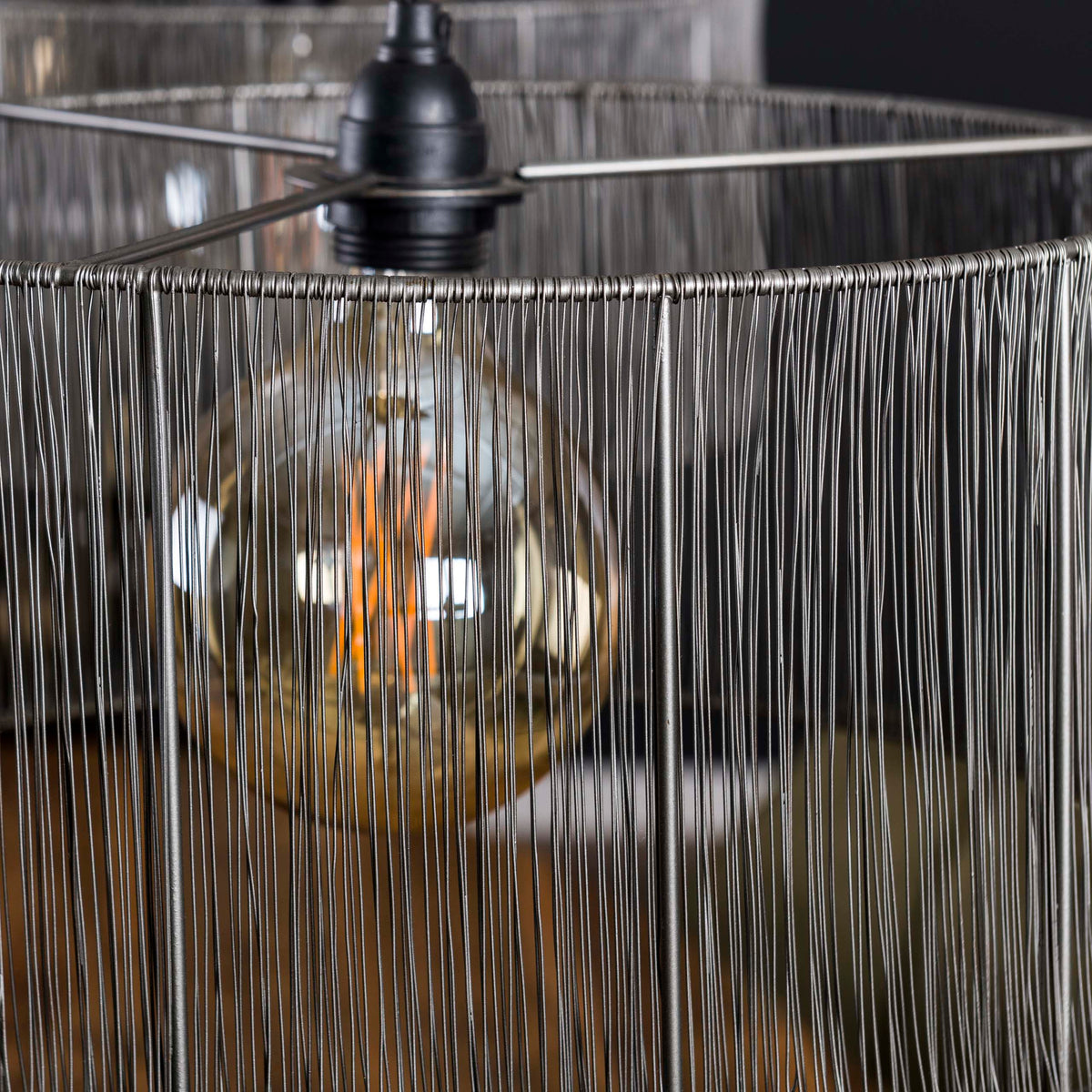 Filament pendant lamp 2-light / Black nickel