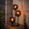 Lámpara de mesa Lumina de 3 luces / Marrón sienna