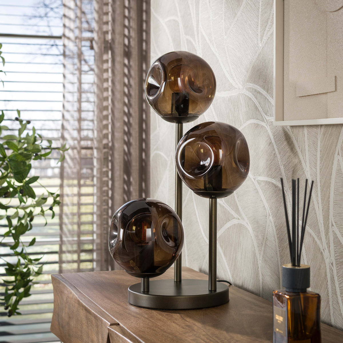 Lumina table lamp 3-light / Sienna brown