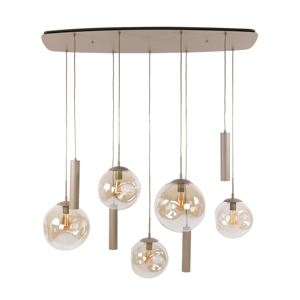 Pendant lamp Lumina, 5+4 lights / Beige