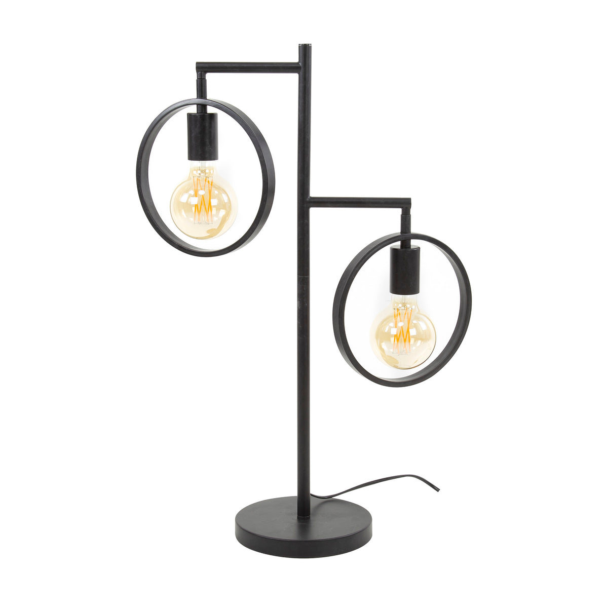 Band table lamp, 2 lights / Charcoal
