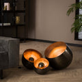 Tischleuchte Bowl 1-flammig Ø28cm / Schwarz-Nickel