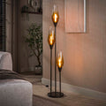 Boccio floor lamp 3-light / Sienna brown-shaded