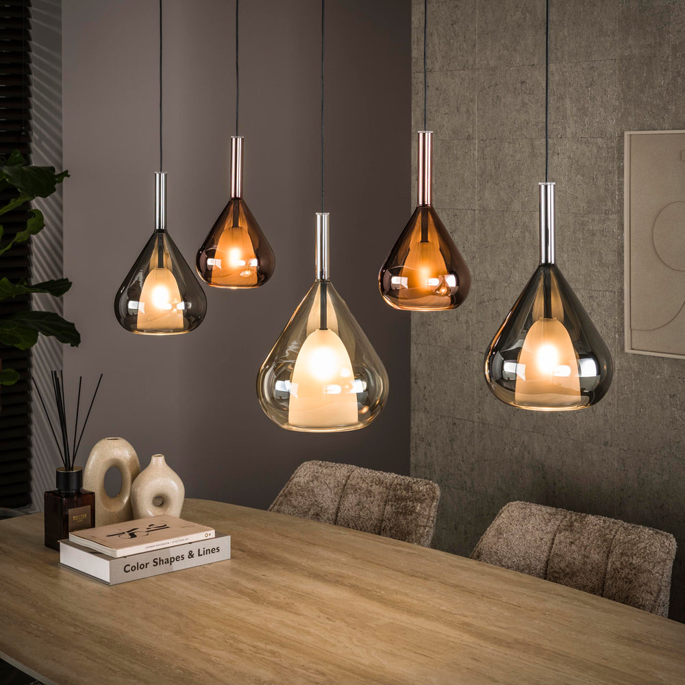 Lampada a sospensione Luma a 5 luci / nera
