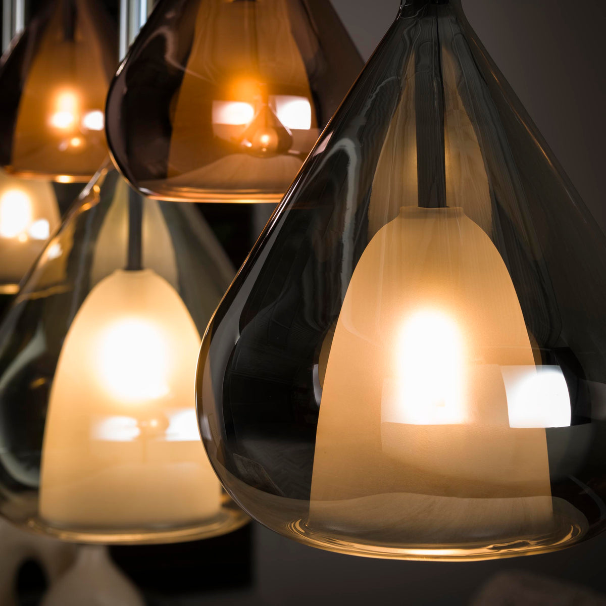 Lampa wisząca Luma 5-punktowa / czarna