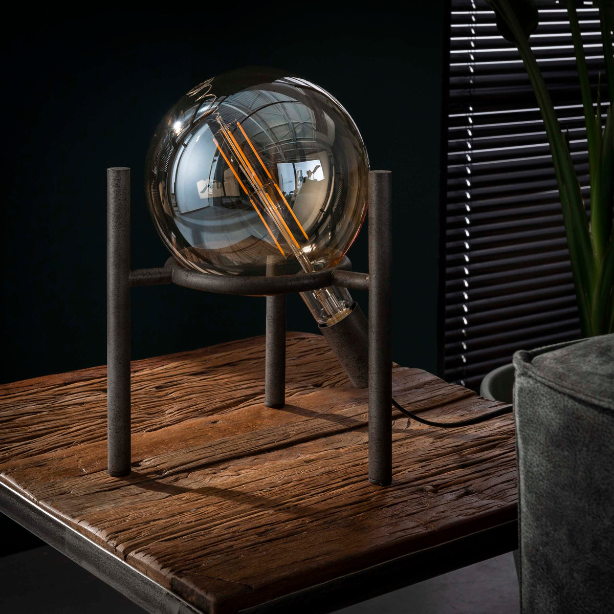 Moon table lamp Ø20cm light source 1-light / Antique silver