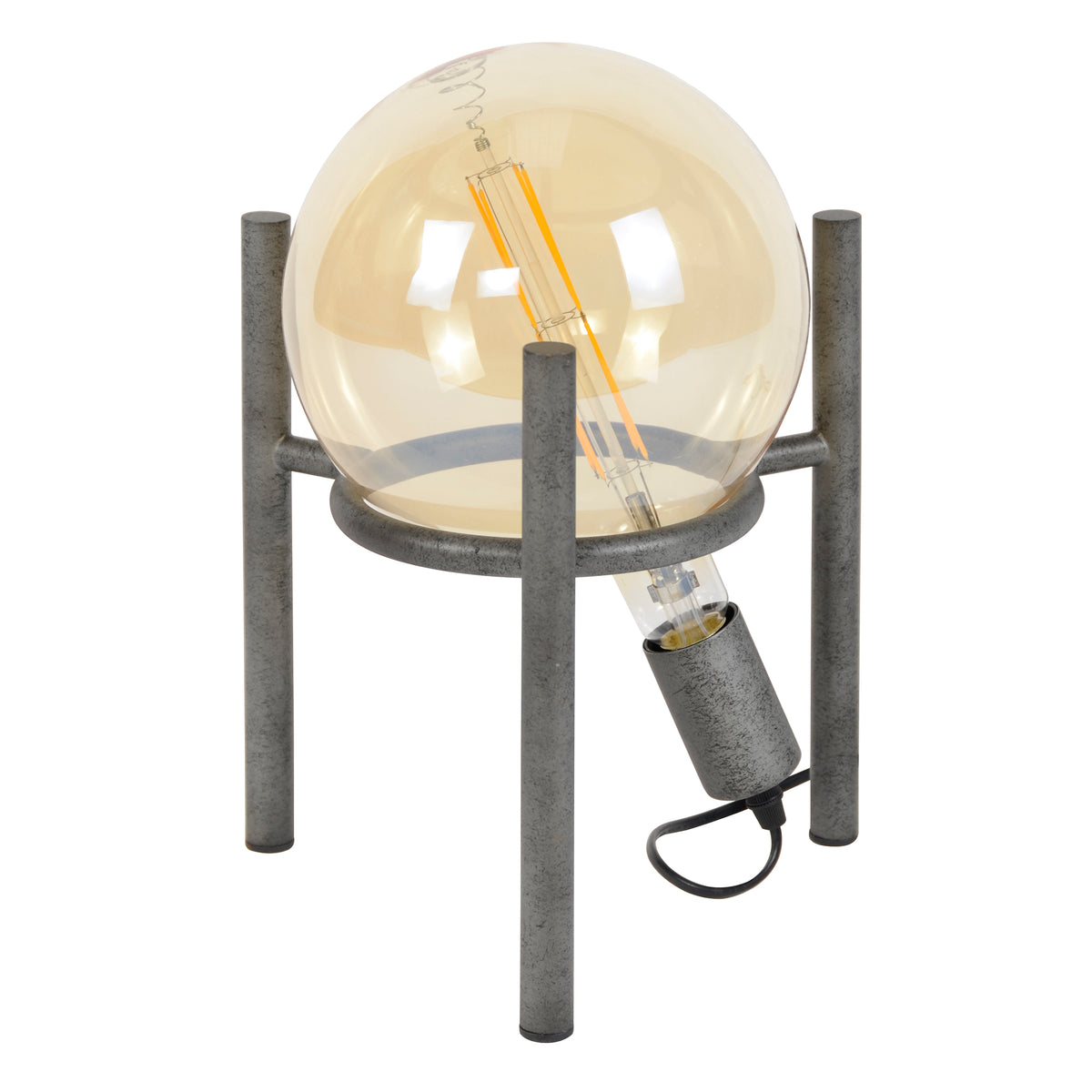 Tischleuchte Moon Ø20cm Leuchtmittel 1-flammig / Altsilber