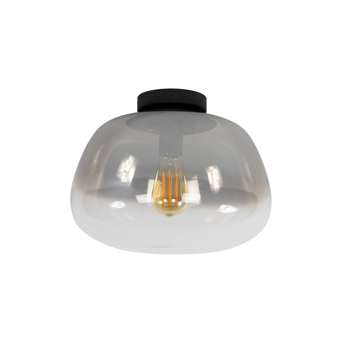 Mist ceiling light, 1 light / Smoke grey glass