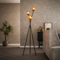 Atom-gulvlampe med 3 lyskilder / Arktis-sort