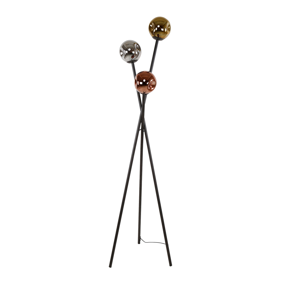 Atom-gulvlampe med 3 lyskilder / Arktis-sort