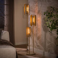 Gabbia Rotate gulvlampe med 3 forskudte lyskilder / Beige