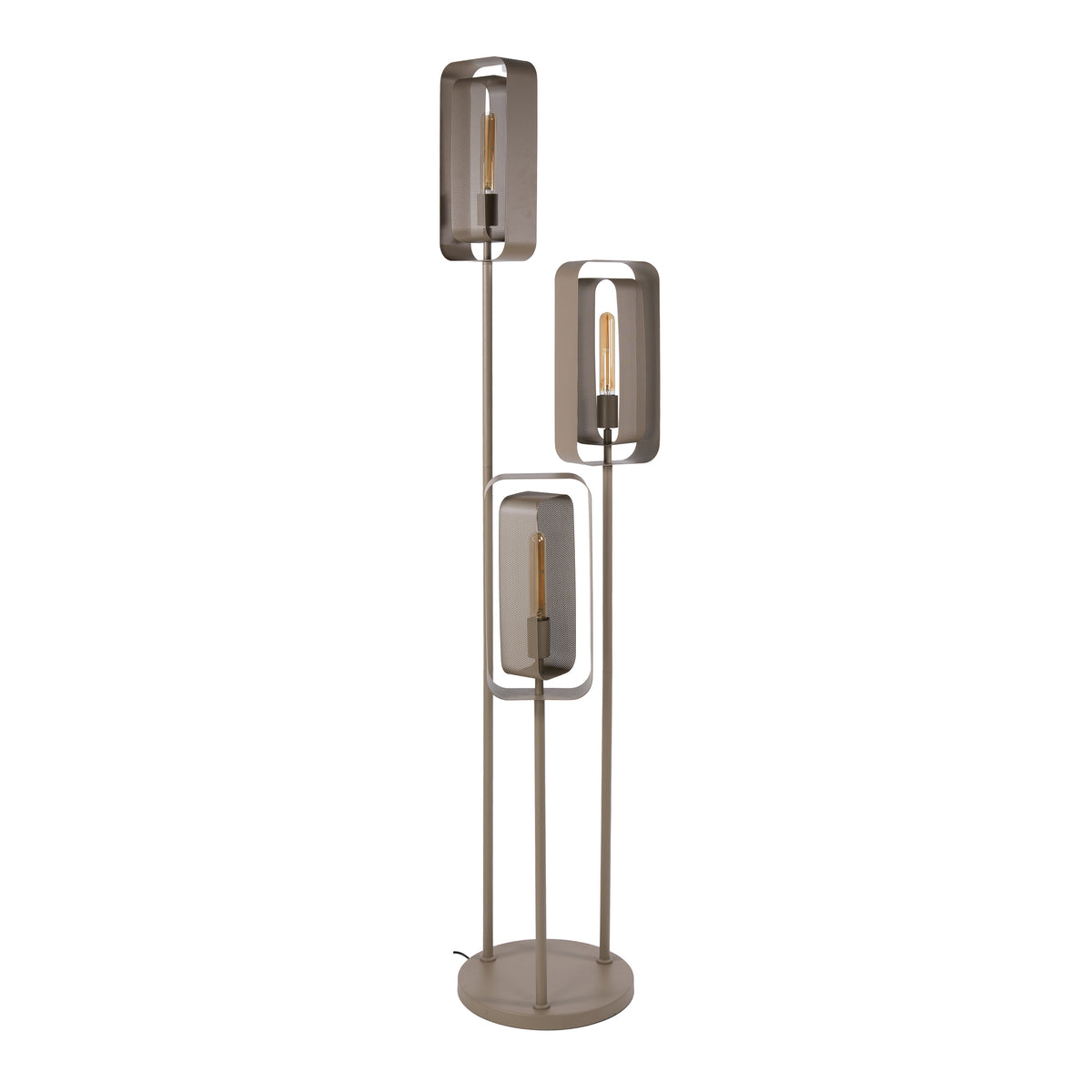 Gabbia Rotate gulvlampe med 3 forskudte lyskilder / Beige