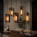 Gabbia Rotate pendant light, 5 lights / Arctic black