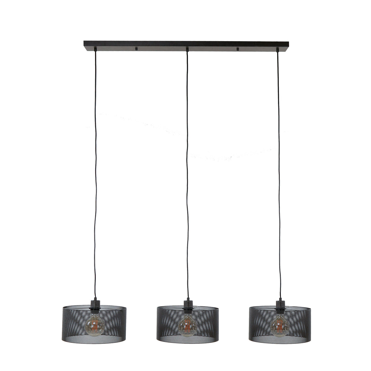 Pendelleuchte Gabbia Round, 3-flammig / Arktisch Schwarz