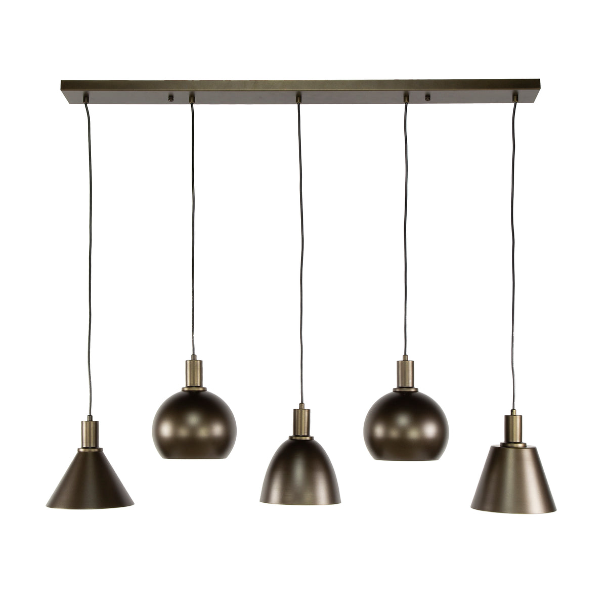 Pendellampe Iron 5 lyskilder / Sienna brun